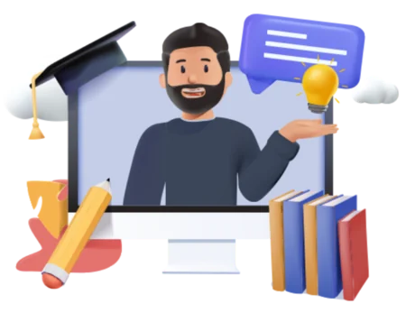 Illustration représentant l'apprentissage de l'arabe en ligne avec L'arabe facile